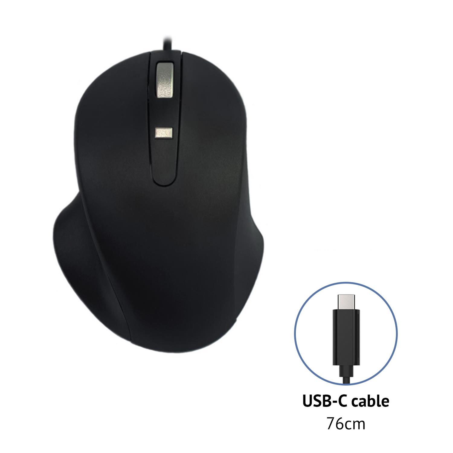 Mouse USB-C Matias in PBT, con cavo, nero