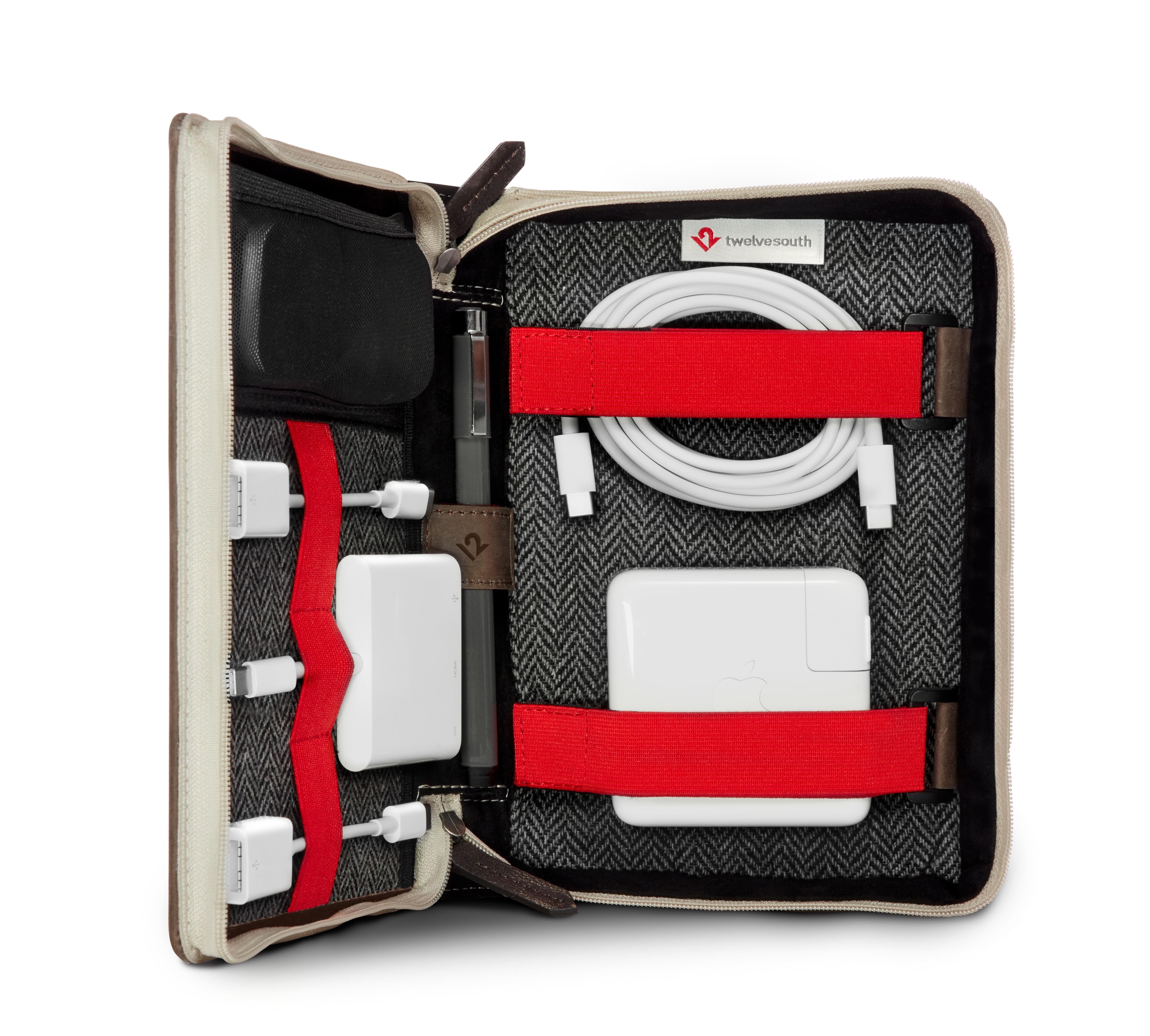Twelve South BookBook CaddySack - borsa da viaggio per adattatori, alimentatori, cavi e accessori di ogni genere