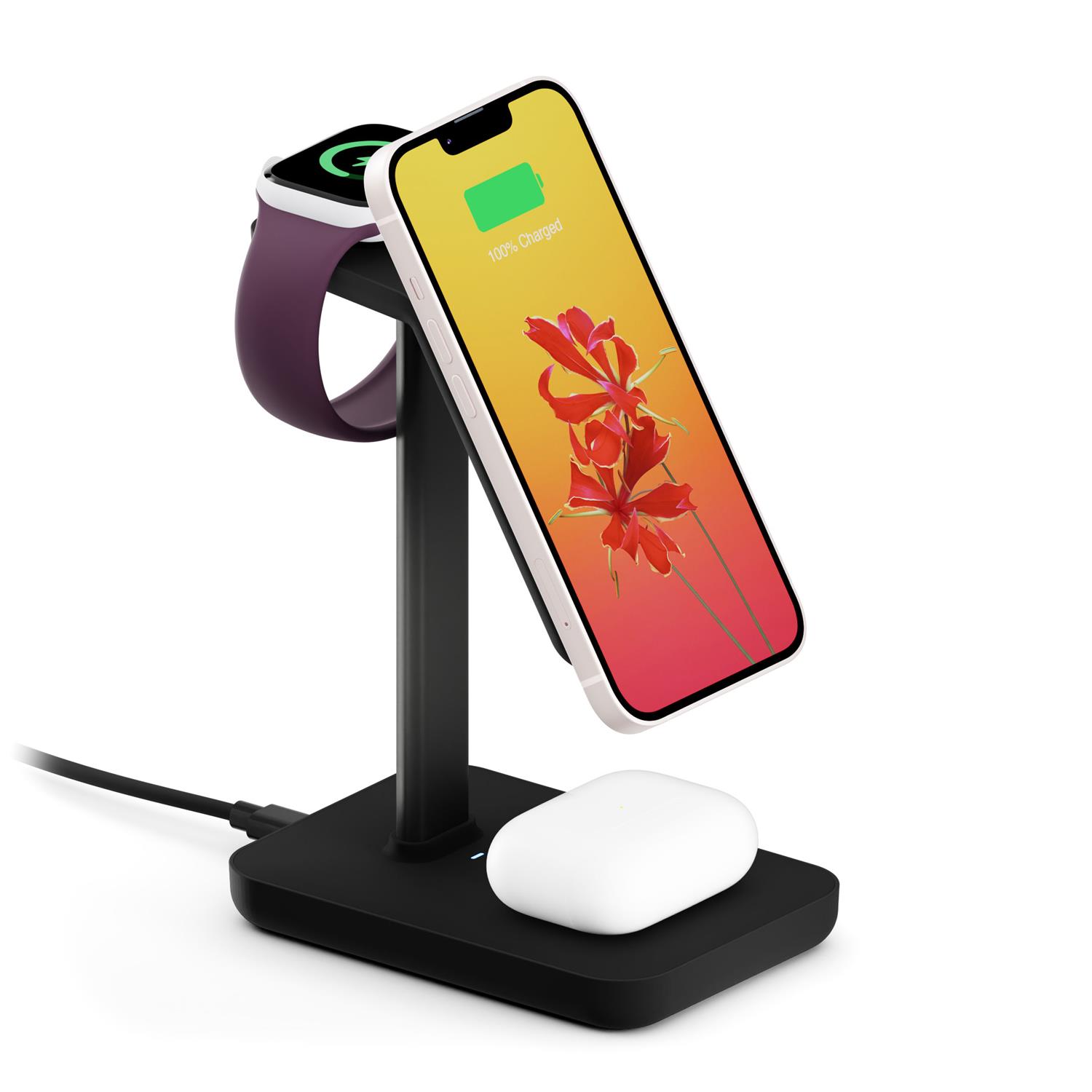 Twelve South HiRise 3: caricatore wireless tre in uno per iPhone, orologio e auricolari Bluetooth