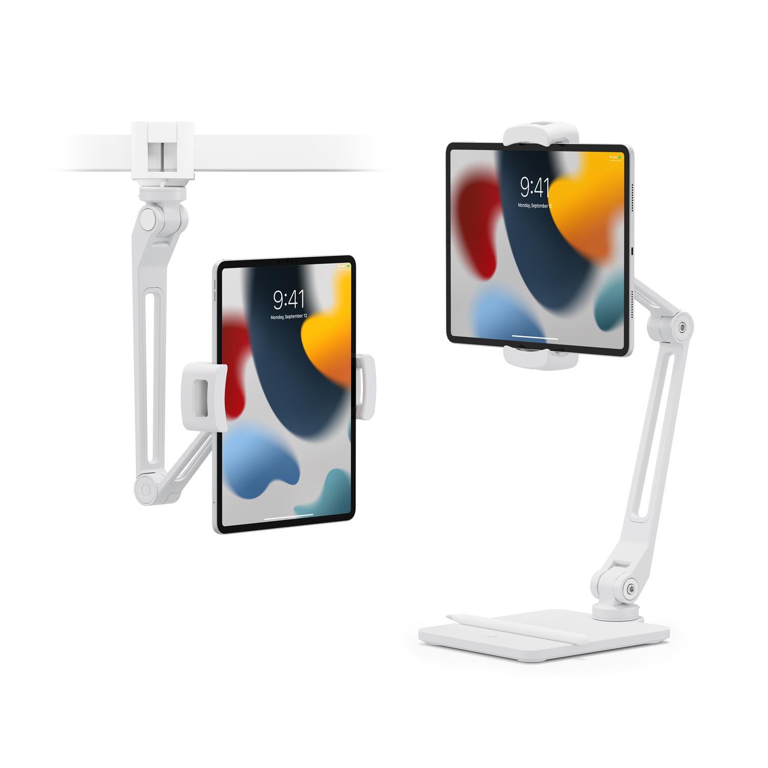 Twelve South HoverBar Duo con supporto regolabile Snap per iPad, tablet - Bianco